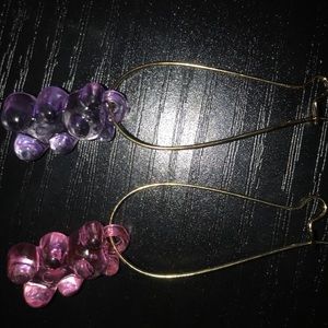 18k gold plated mismatched gummy bear pendant earrings